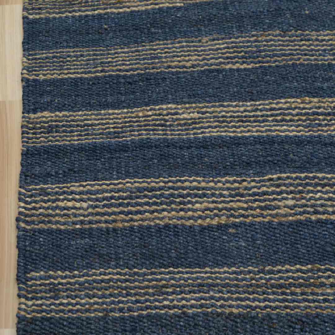 Boho Chic Jute Stripe Rug - Stylish and Sustainable Floor Decor | Designer Rugs for Living Room